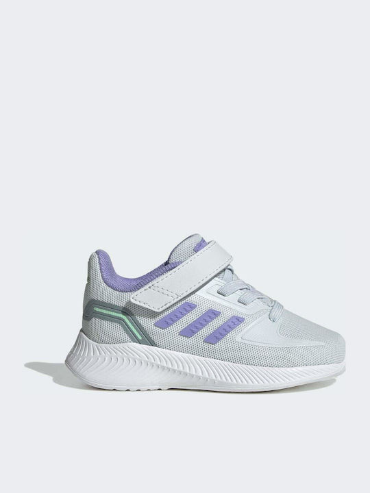Runfalcon 2.0 I Kids Sports Shoes Running with Hoop & Loop Closure Blue Tint / Light Purple / Pulse Mint