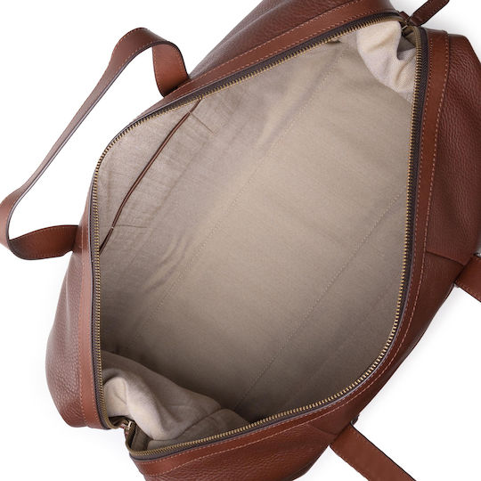 Tommy Hilfiger Reisetasche Braun aus Leder L45.5xB17.5xH34cm