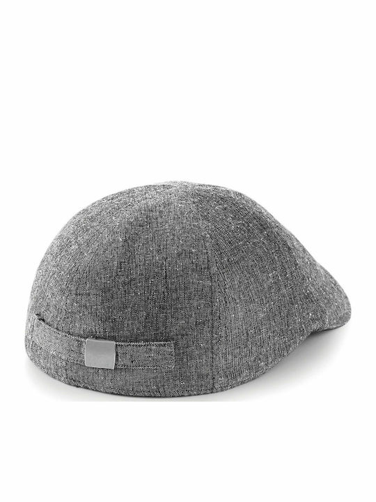 Beechfield Linen Gatsby Flat Cap Gray