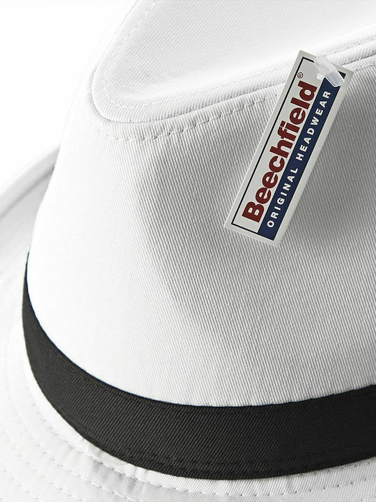 Beechfield B630 Herren-Hut Trilby Weiß