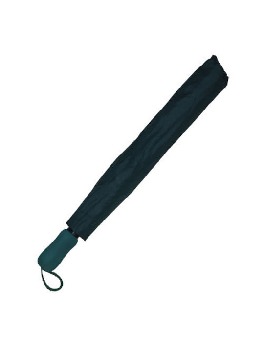 Regenschirm Automatik-Faltschirm mit sehr großer Öffnung 124cm grün mit ecrufarbenem Relief am Rand (Länge 53cm)