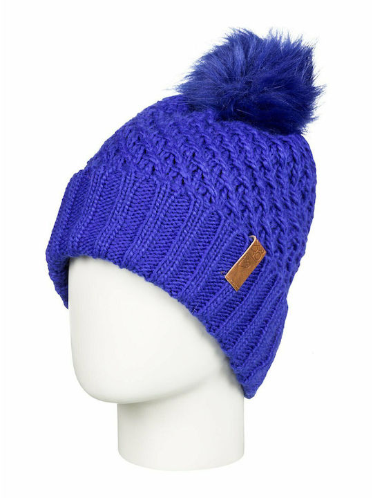 Blizzard Pom Pom Beanie Beanie Knitted in Blue color