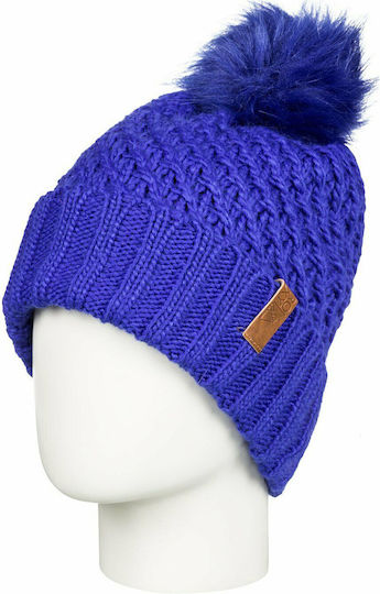 Blizzard Pom Pom Beanie Frauen Beanie Gestrickt in Blau Farbe