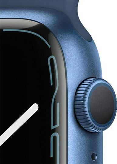 Apple Watch Series 7 Aluminium 45mm Wasserdicht mit Pulsmesser (Blue)