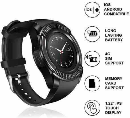 Ezra SW07 Smartwatch with SIM (Black)