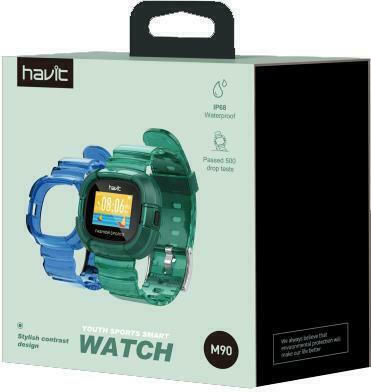 Havit M90 Smartwatch με Παλμογράφο (Πράσινο)