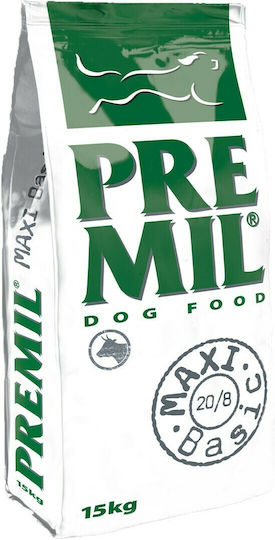 Premil Premium Maxi Basic 15kg Dry Food for Adult Large Breed Dogs with Meat