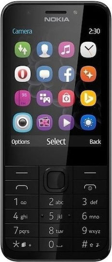 Nokia 230 Dual SIM Mobile with Buttons (English Menu) Dark Silver