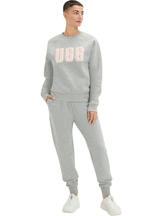 Madeline Fuzzy Logo Damen Sweatshirt Gray