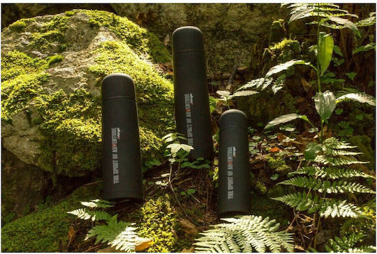 Vango Flasks Μπουκάλι Θερμός Ανοξείδωτο 750ml Μαύρο με Καπάκι-Κύπελλο