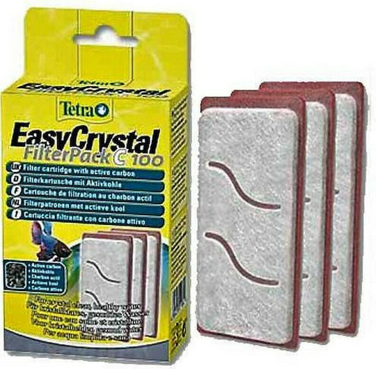 Tetra Easy Crystal Filter Pack C 100 Aquarium Filter Accessories 3pcs