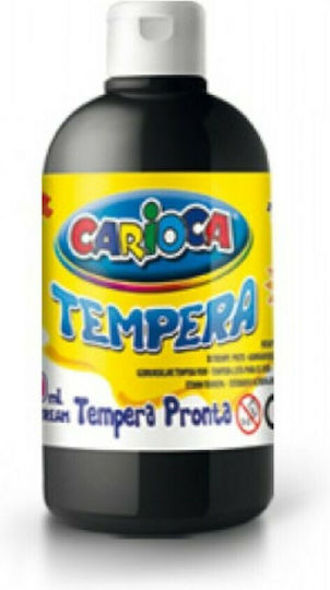 Carioca Tempera Τέμπερα Ζωγραφικής Μαύρη σε Μπουκάλι 500ml