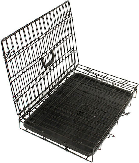 Glee Dog Wire Crate Large with 2 Doors Black 92.5x57.5x64cm