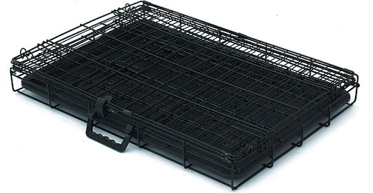 Glee Small Wire Dog Cage Small with 2 Doors Black 63x44x50.5cm