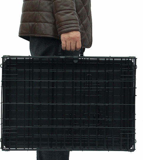 Glee Dog Wire Crate XXLarge with 2 Doors Black 122x74.5x80.5cm