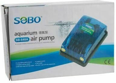 Sobo Aquarium Air Pump Aquarium Air Pump Double Outlet with Maximum Flow Speed 480lt/h