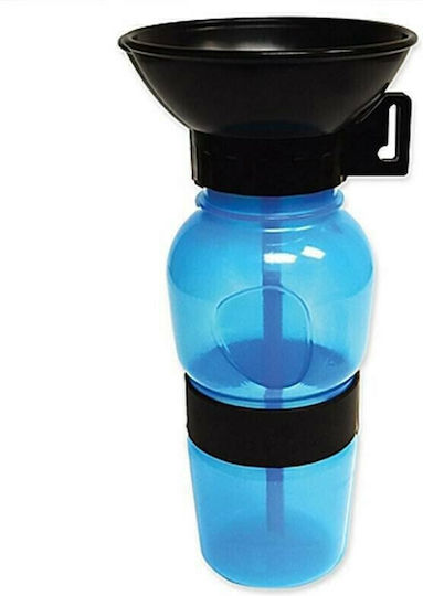 Doglemi Πλαστικό Μπουκάλι Νερού για Σκύλο & Γάτα 500ml 15cm σε Μπλε Χρώμα