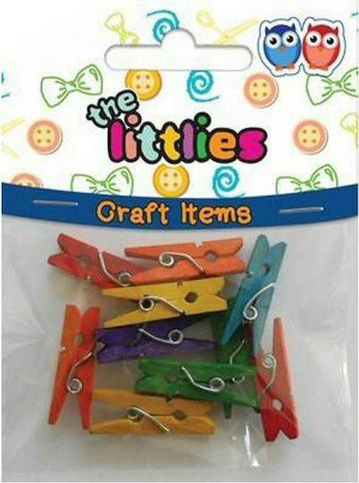 The Littlies Wooden Clothespins Thickness 25mm 10pcs