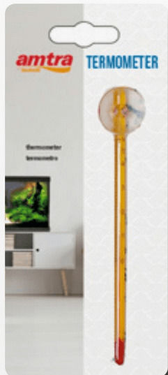Amtra Aquarium Technische Ausrüstung Aquarium Thermometer mit Saugnapf 10cm.