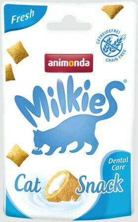 Animonda Milkies Cat Crunchy Fresh Dental Λιχουδιές με Σολομό για Ενήλικες Γάτες 30gr