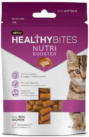 VetIQ Healthy Bites Nutri Boosters Snack Treats with Salmon with Salmon for Young Cats 65gr MC4965