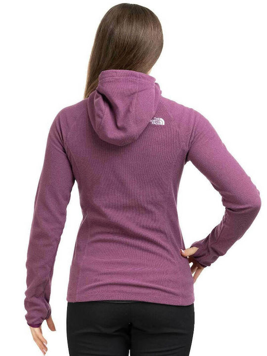 The North Face Women's Hooded Fleece Cardigan Burgundy