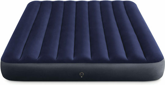 Intex Inflatable Sleeping Mattress King Size Classic Downy 203x183x25εκ. Blue
