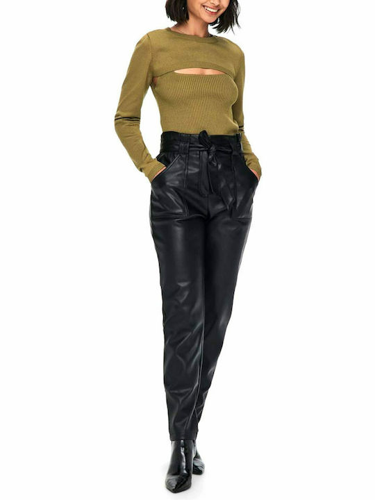 Bluze Damă Crop Top Mânecă Lungă Antique Bronze