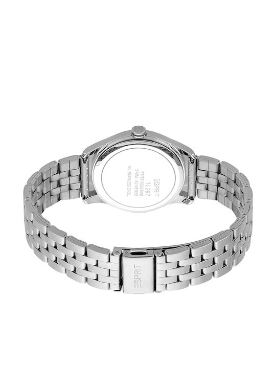 Esprit Damen Uhr mit Silber Metallarmband