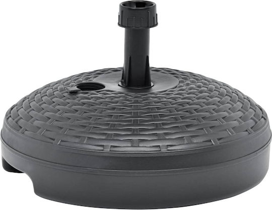 vidaXL Βάση Ομπρέλας Νερού-Άμμου Πλαστική 19-33mm 20lt Στρογγυλή Γκρι