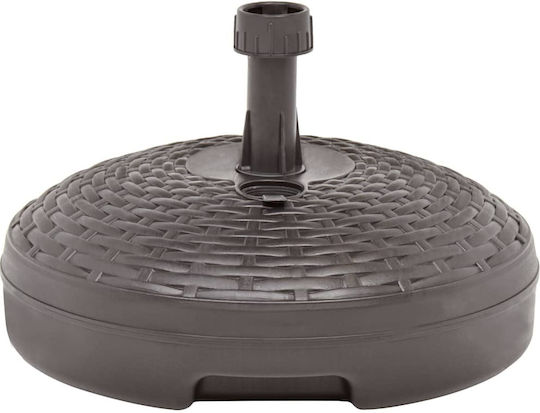 vidaXL Βάση Ομπρέλας Νερού-Άμμου Πλαστική 19-33mm 20lt Στρογγυλή Καφέ