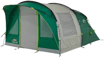 Coleman Tunnelzelt Rocky Mountain 5 Plus Χειμερινή Σκηνή Camping Τούνελ Πράσινη με Διπλό Πανί για 5 Άτομα 480x310x195εκ.