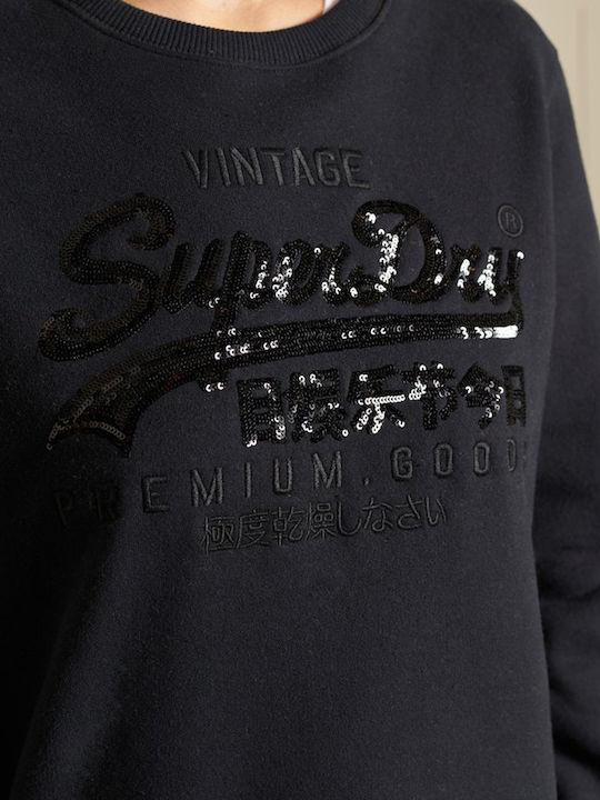 Vintage Logo Tonal Women's Sweatshirt Black