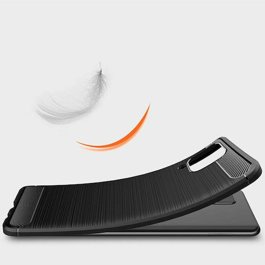 Forcell Carbon Back Cover Silicone Black (Galaxy A12)