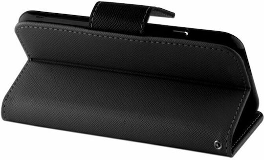Fancy Wallet Synthetic Leather Black (Galaxy A20e)