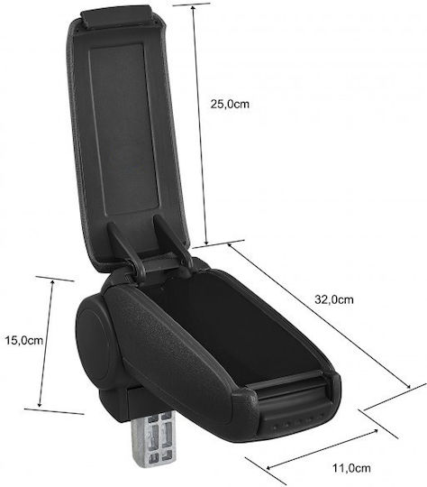 Car Fabric Armrest for Fiat 500 L 2012 - 2018 Black