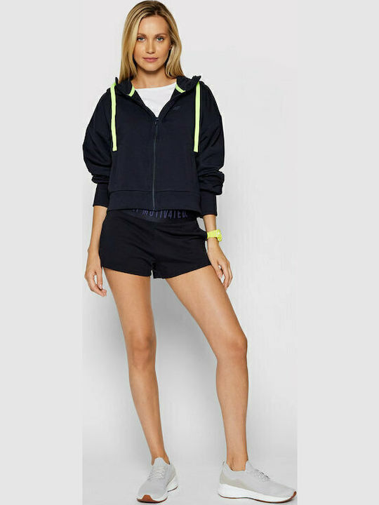 Women's Sweatshirt Jacket Hooded Navy Blue