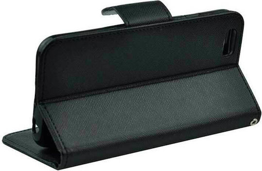 Fancy Wallet Δερματίνης Μαύρο (Redmi Note 9T)