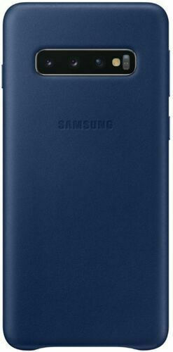 Samsung Задна корица Кожа Тъмносиня (Галакси С10+)