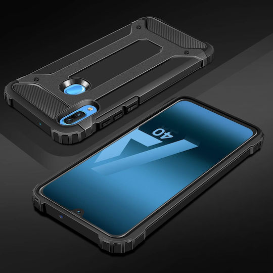 Hurtel Tough Armor Back Cover Πλαστικό Μαύρο (Galaxy A40)