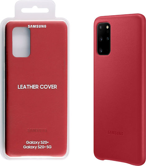 Samsung Leather Cover Задна корица Изкуствена кожа Червен (Galaxy S20+)