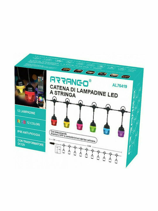 Arrango Outdoor Light String 12m