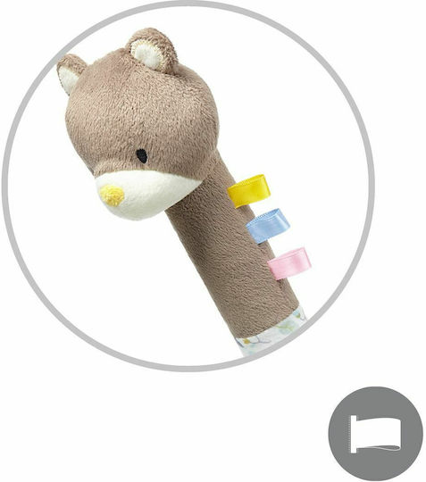 Babyono Teddy ο Κηπουρός Μασητική Κουδουνίστρα Οδοντοφυΐας από Ύφασμα για 3 m+