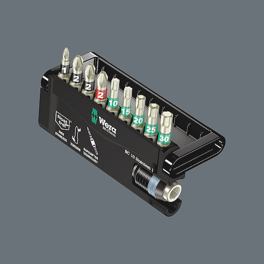 Wera Σετ 10 Μύτες Κατσαβιδιού Bit-Check 10 Stainless 1