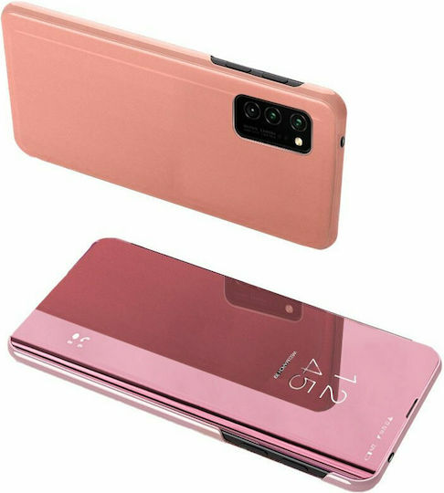 Hurtel Clear View Book Πλαστικό Ροζ Χρυσό (Galaxy A72)
