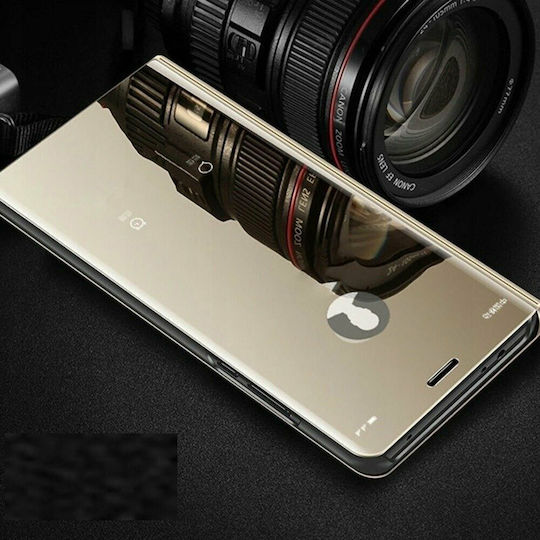 Hurtel Clear View Book Plastic Gold (Galaxy S10+)