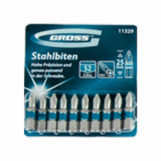 Gross Set 10 Screwdriver Bits Cross / Allen