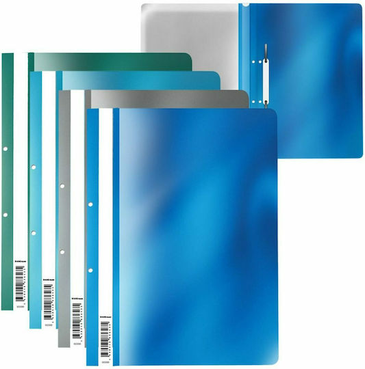 ErichKrause Clipboard with Spring for Paper A4 Glossy Ice Metallic (Μiscellaneous colours) 1pcs