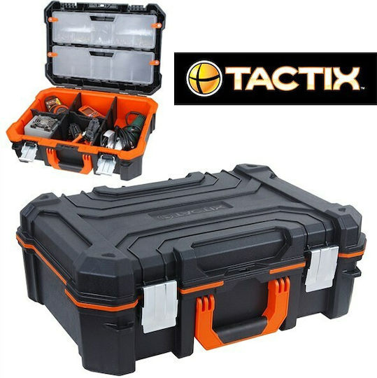 Tactix Anti-shock Hand Tool Case Plastic with Tobacco Case Dimensions: W49.5xD39xH19cm