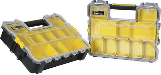 Stanley FatMax Tool Compartment Organiser 10 Slot with Removable Box Yellow 44.6x35x11cm
